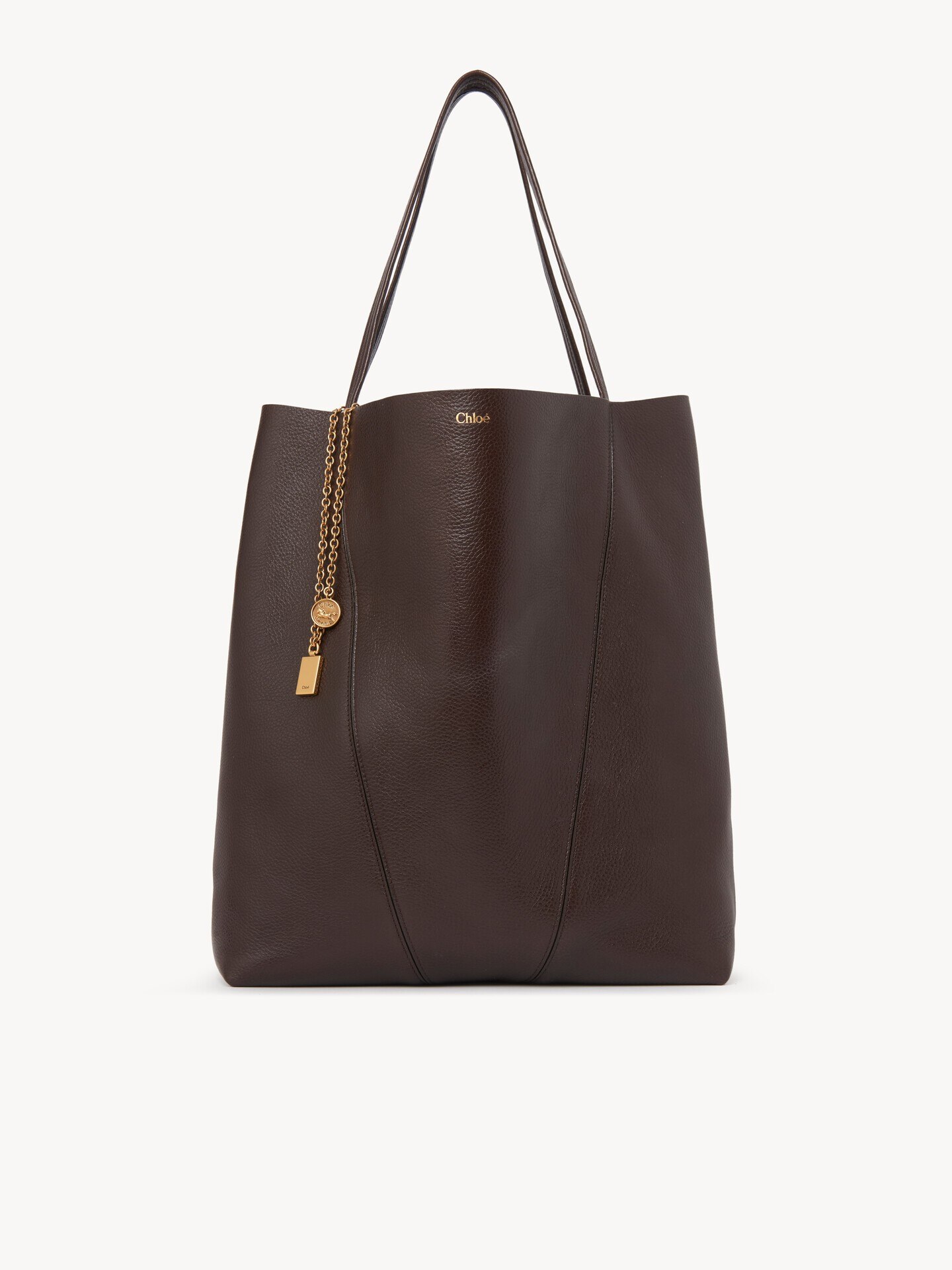 Large Chlo&eacute; Spin tote bag in grained leather - 1