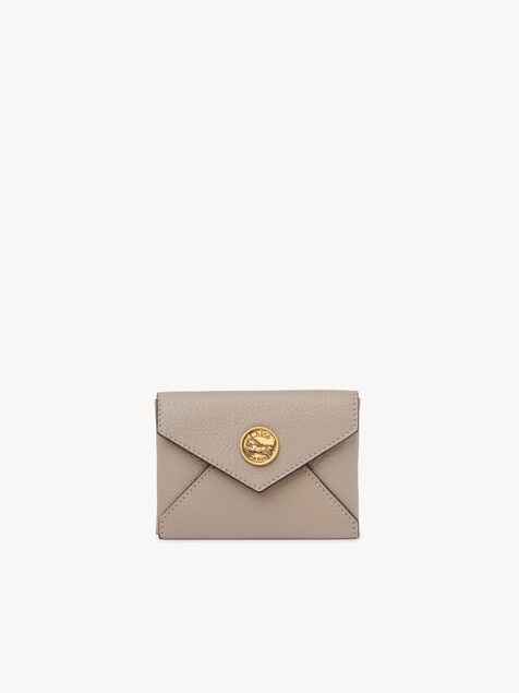 Tarjetero Envelope de cuero granulado