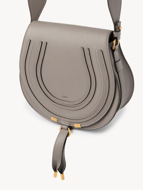 Marcie saddle bag in grained leather