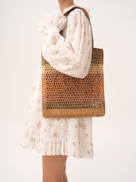 Bolso tote Summer Banana de rafia