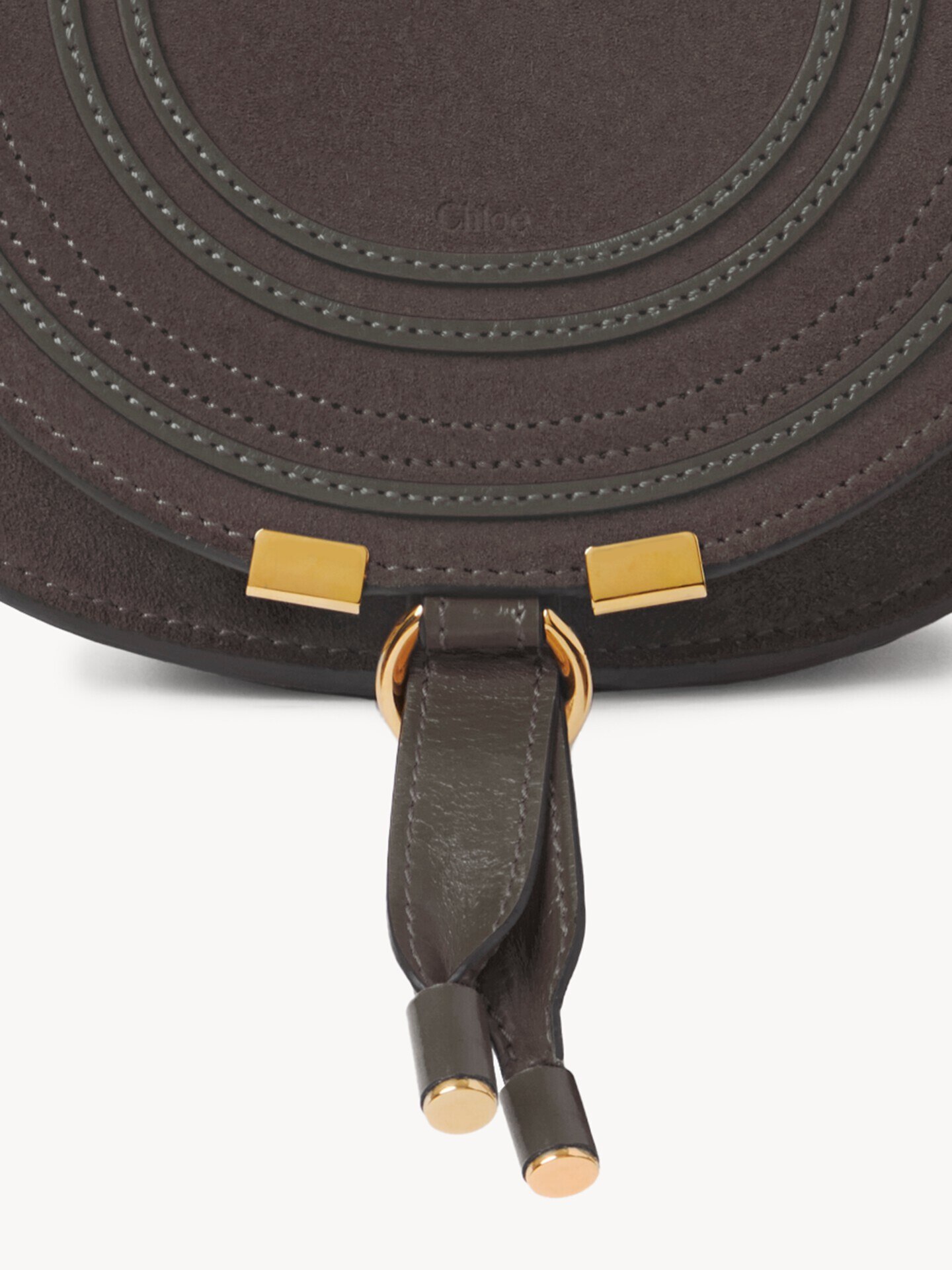 Small Marcie saddle bag in suede leather - 6