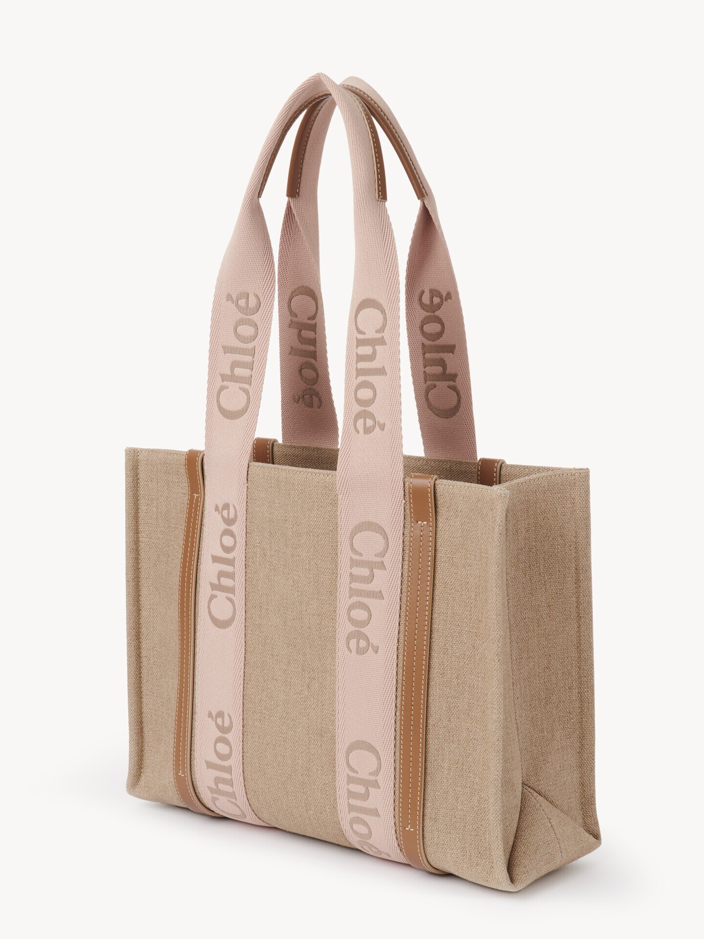 Woody tote bag in linen - 4