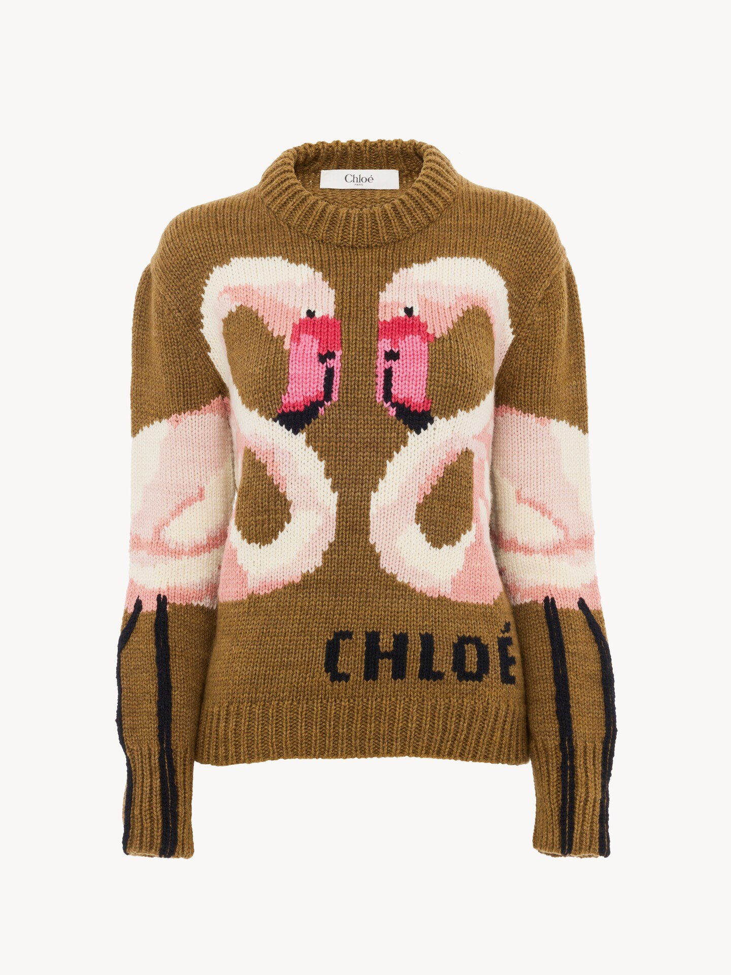 Crew-neck logo jumper in a wool knit - 2