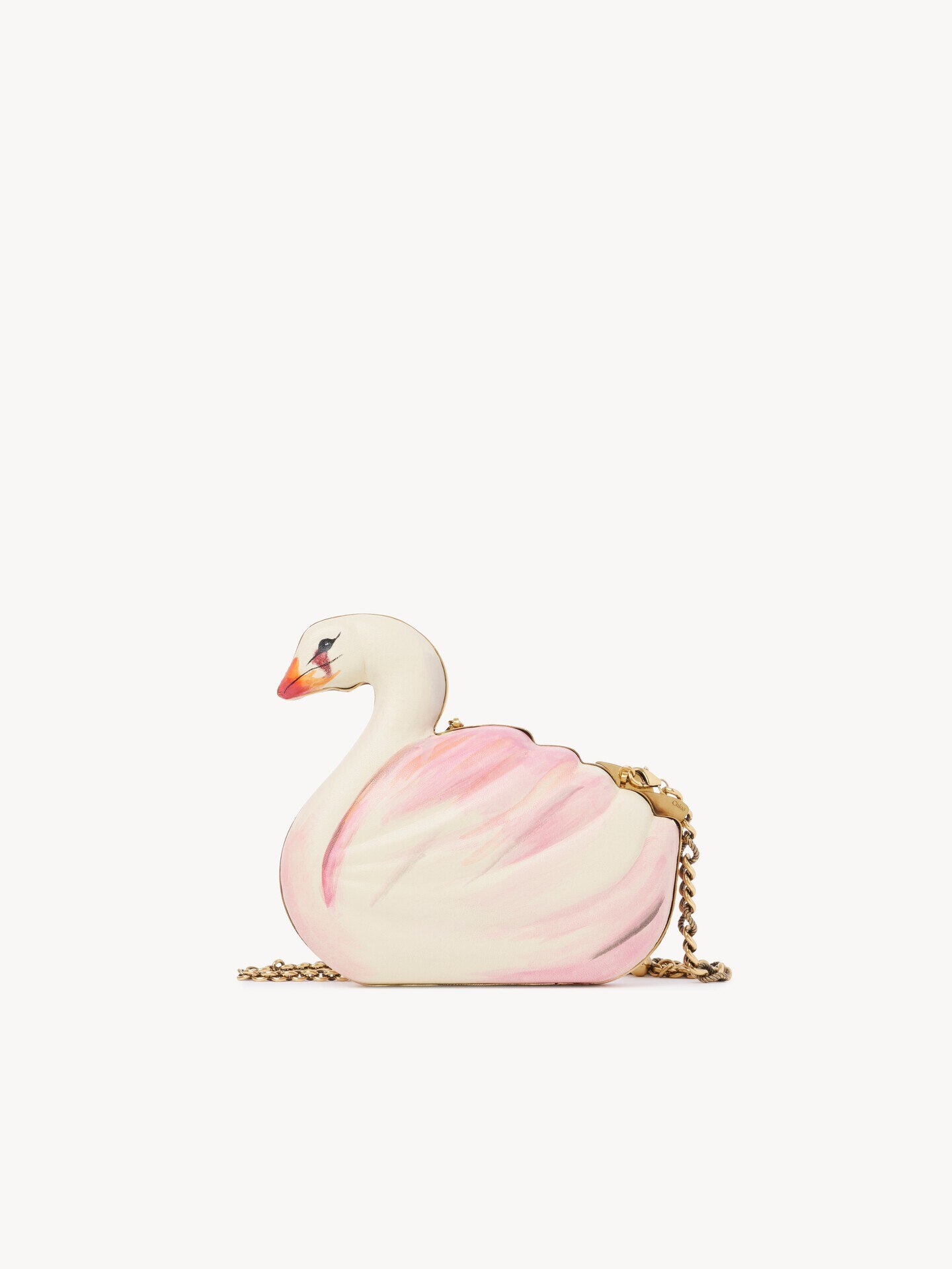 Chlo&eacute; Tropicus Swan minaudi&egrave;re in printed leather - 2