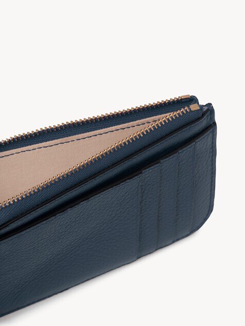 Alphabet wallet in grained leather