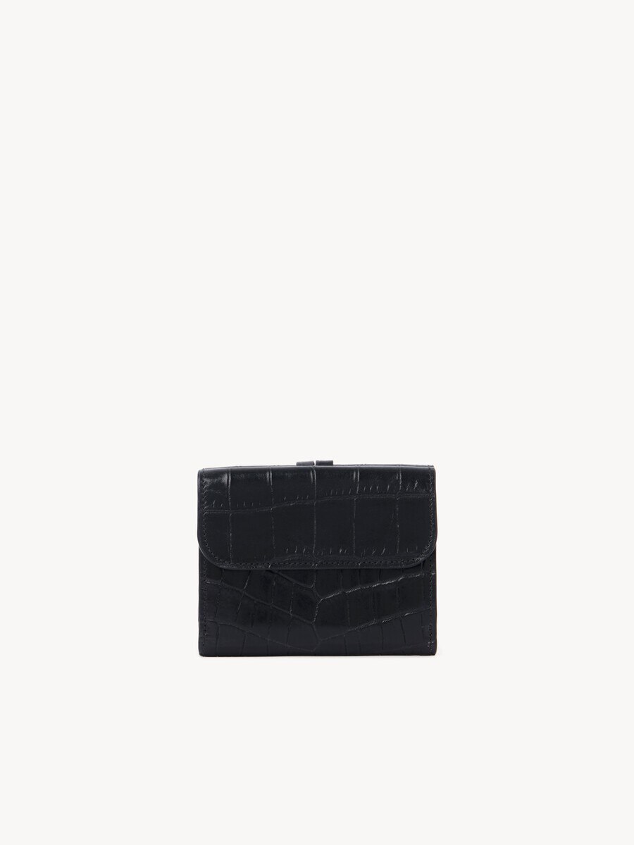 Small Alphabet tri-fold in croco-effect leather - 4