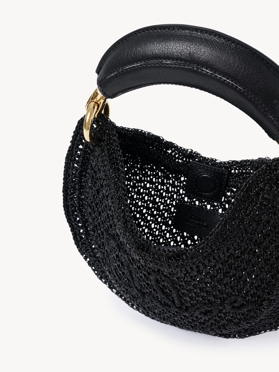 Minibolso hobo Summer Banana de croch&eacute; con purpurina - 6