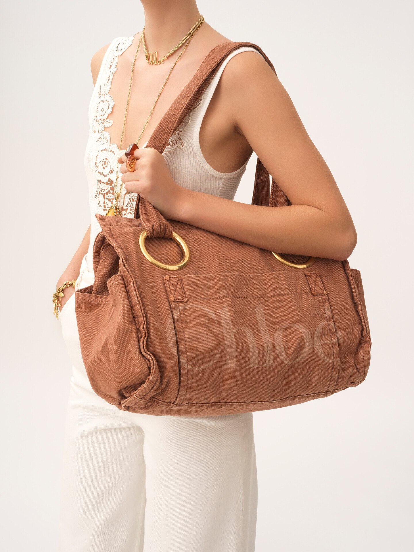 Chloé Plage tote bag in cotton - 3