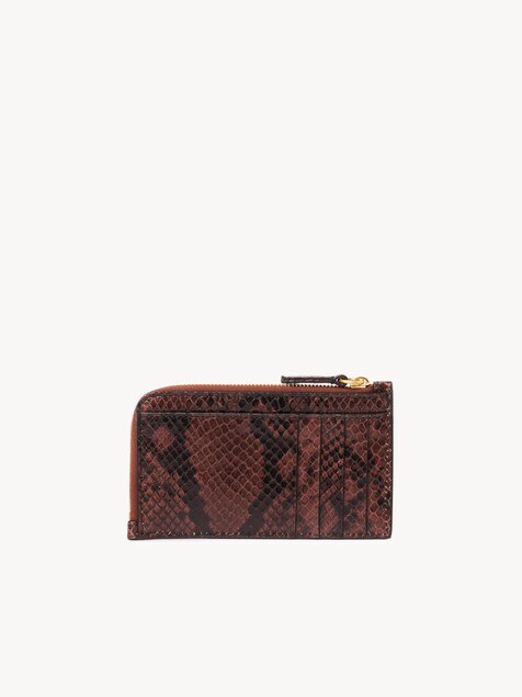 Cartera Paddington peque&ntilde;a con ranuras para tarjetas de cuero efecto pit&oacute;n