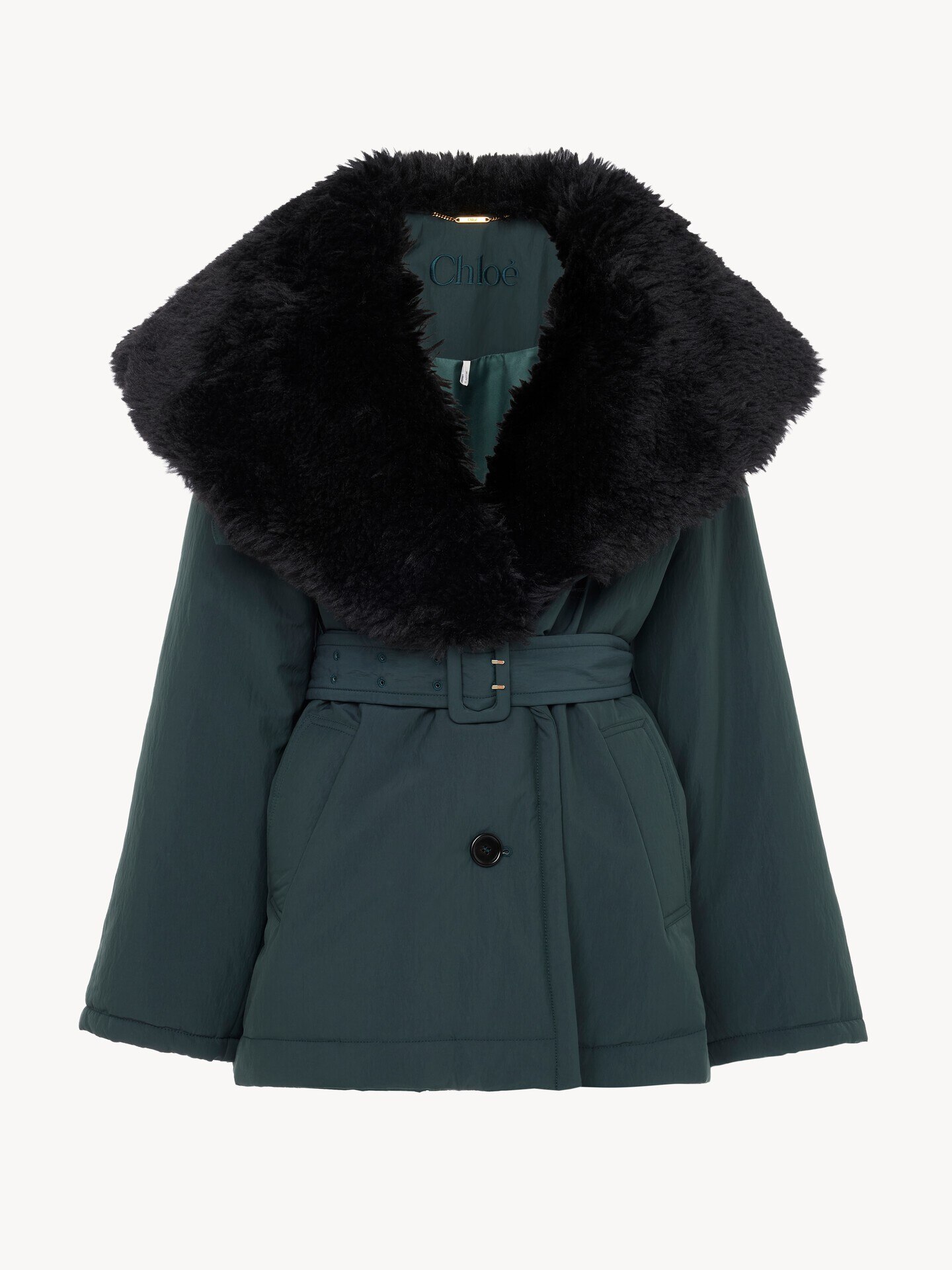 Short coat in technical satin - 2