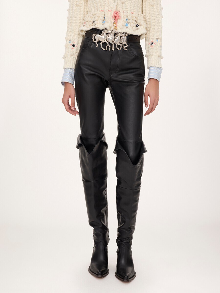 Slim pants in leather - 4