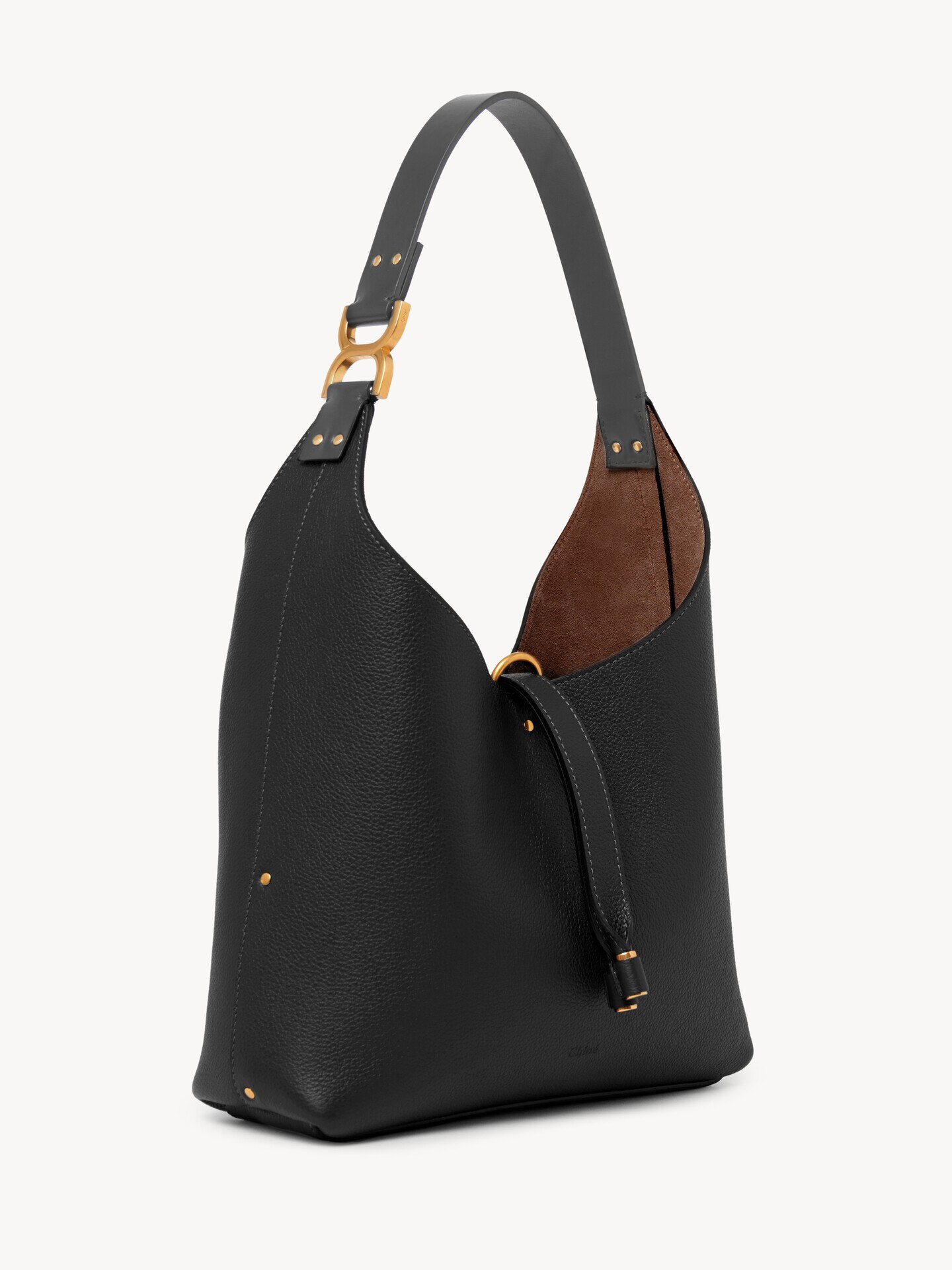Bolso hobo peque&ntilde;o Marcie de cuero granulado - 3