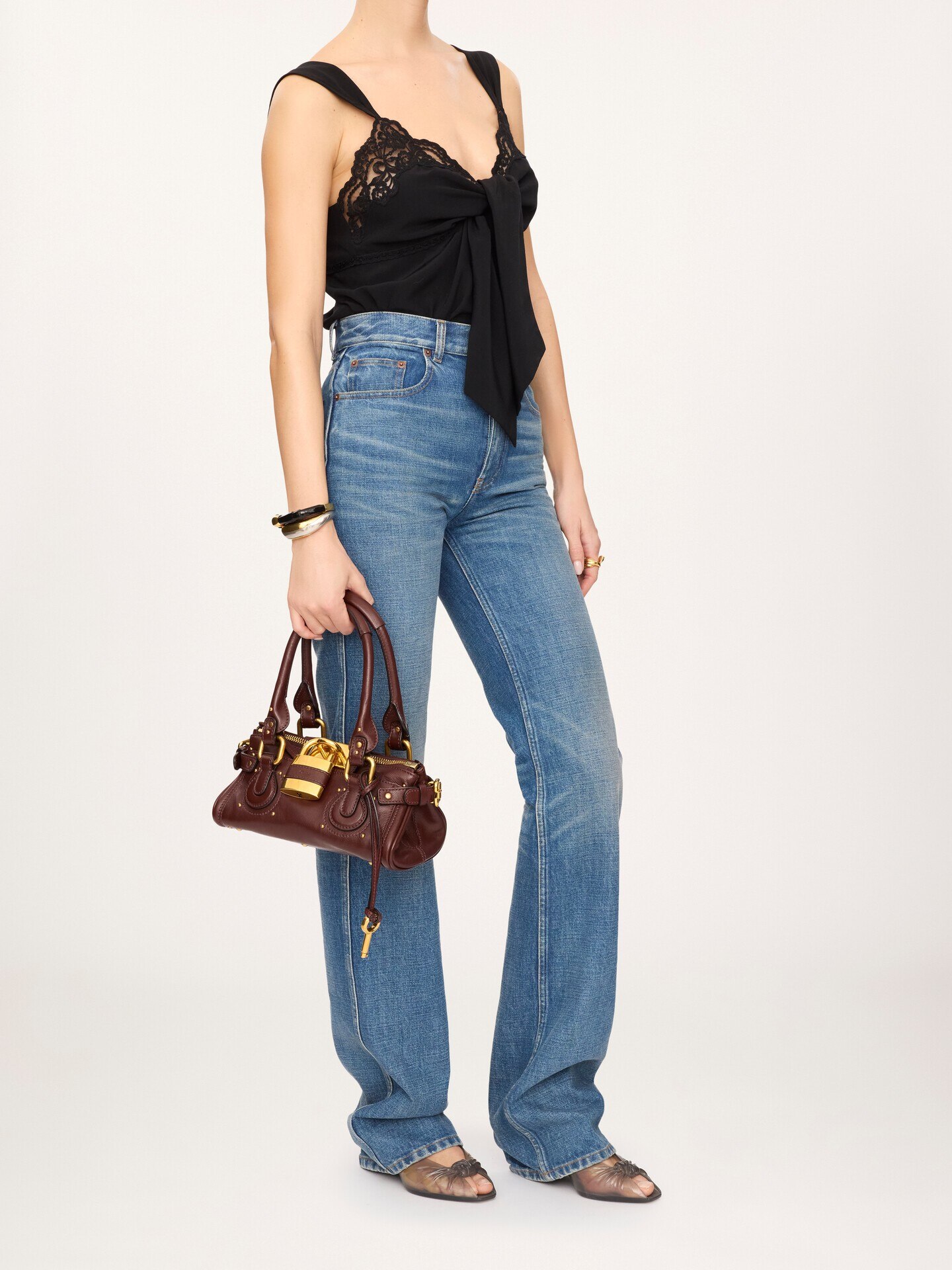 Small Paddington bag in grained leather - 8