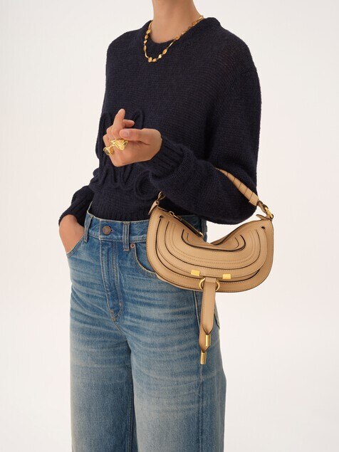 Mini Marcie shoulder bag in soft leather