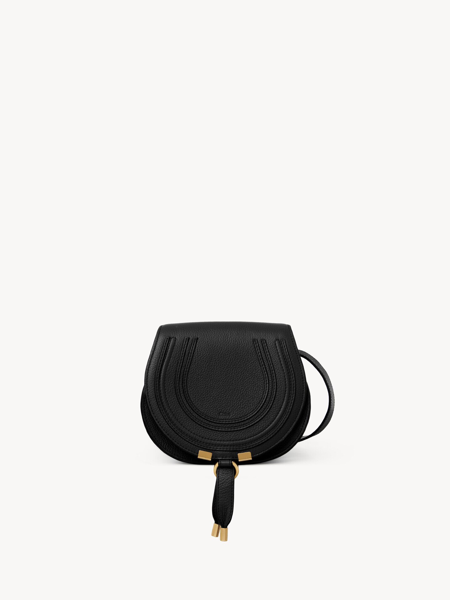 Small Marcie saddle bag in grained leather - 2