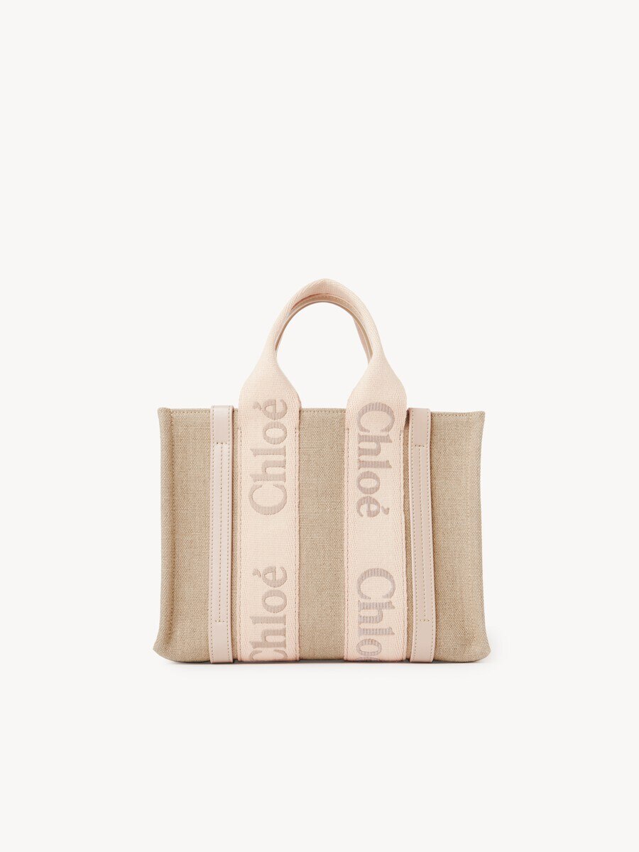 Bolso tote peque&ntilde;o Woody de lino - 4