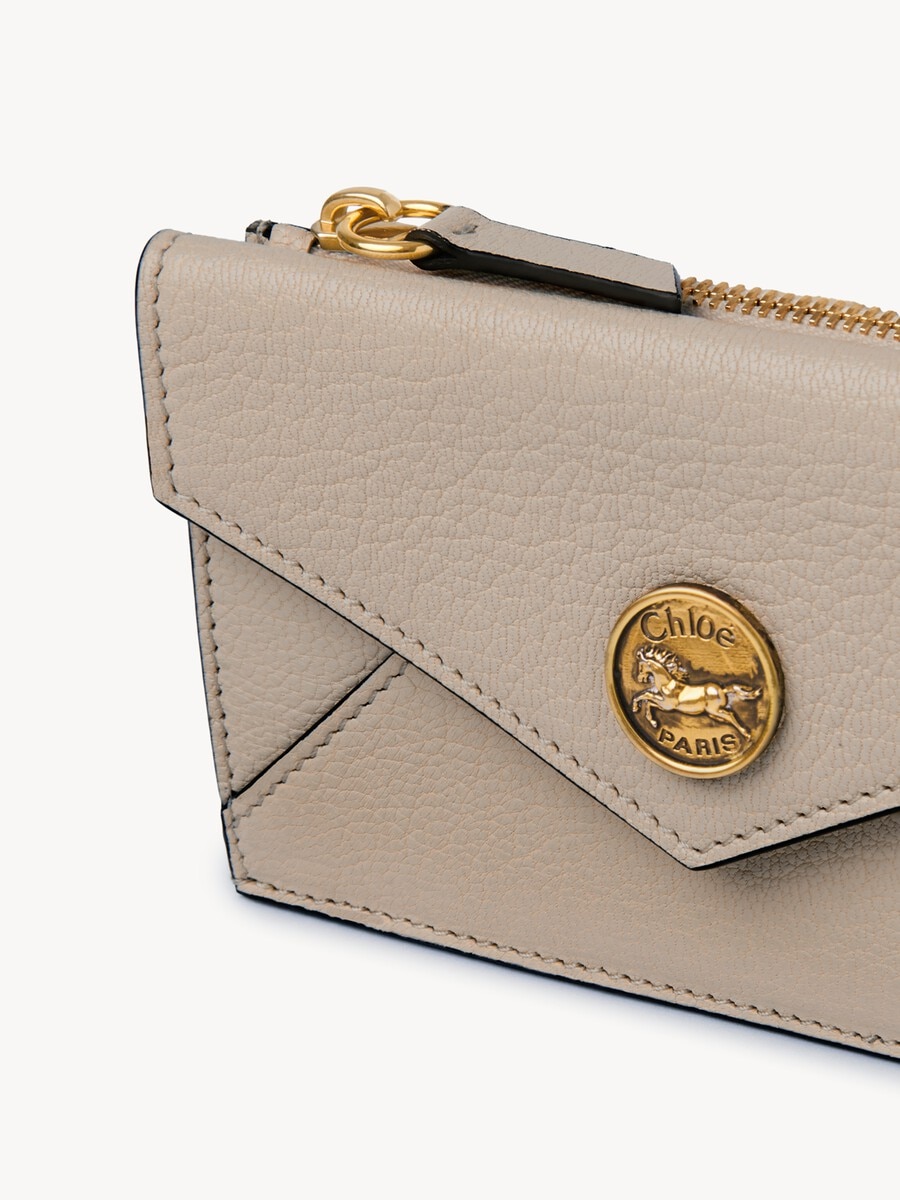 Small Envelope purse with card slots in grained leather - 6