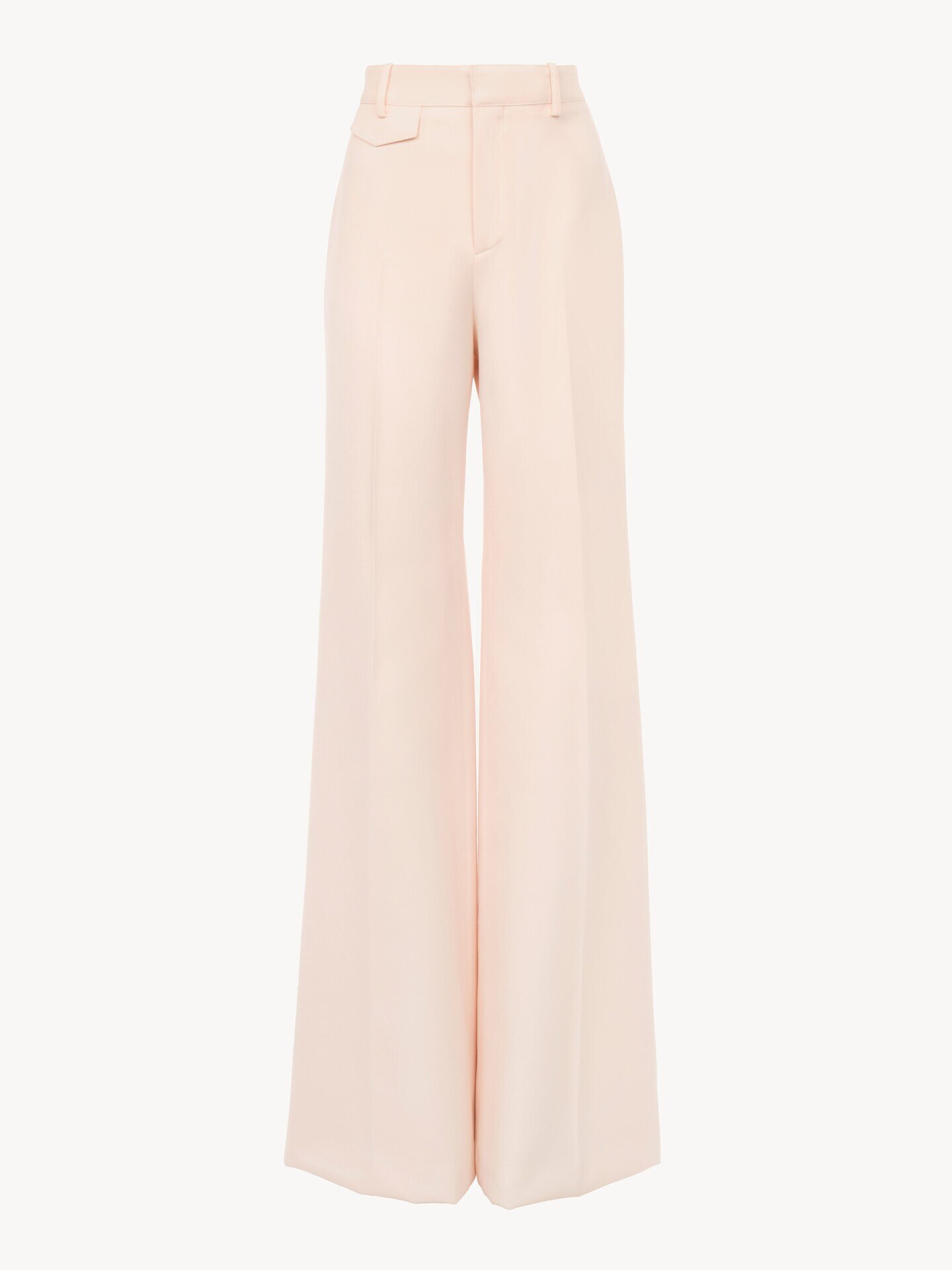 High-rise flared trousers in wool gabardine - 2
