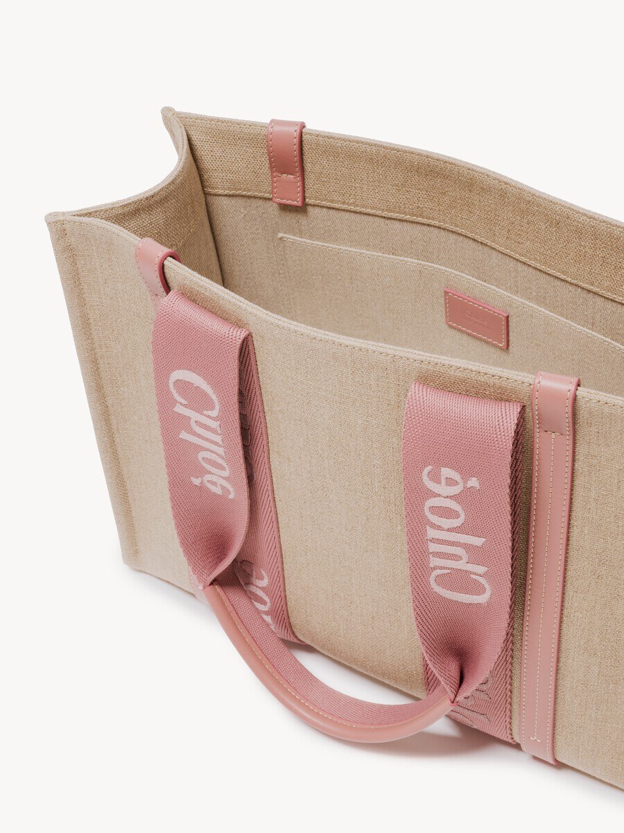 Bolso tote Woody de lino - 6