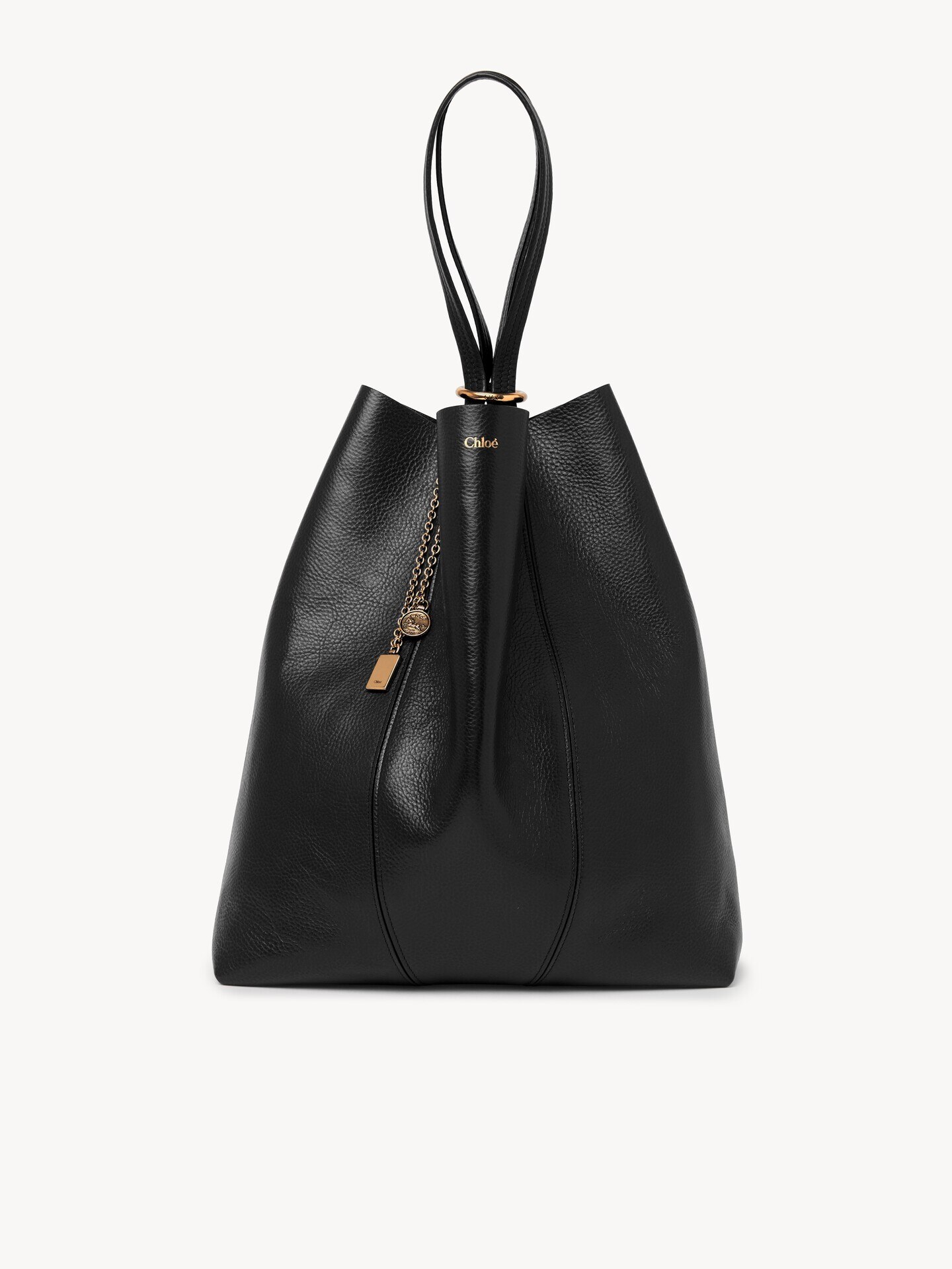 Bolso tote grande Chlo&eacute; Spin de cuero granulado - 2