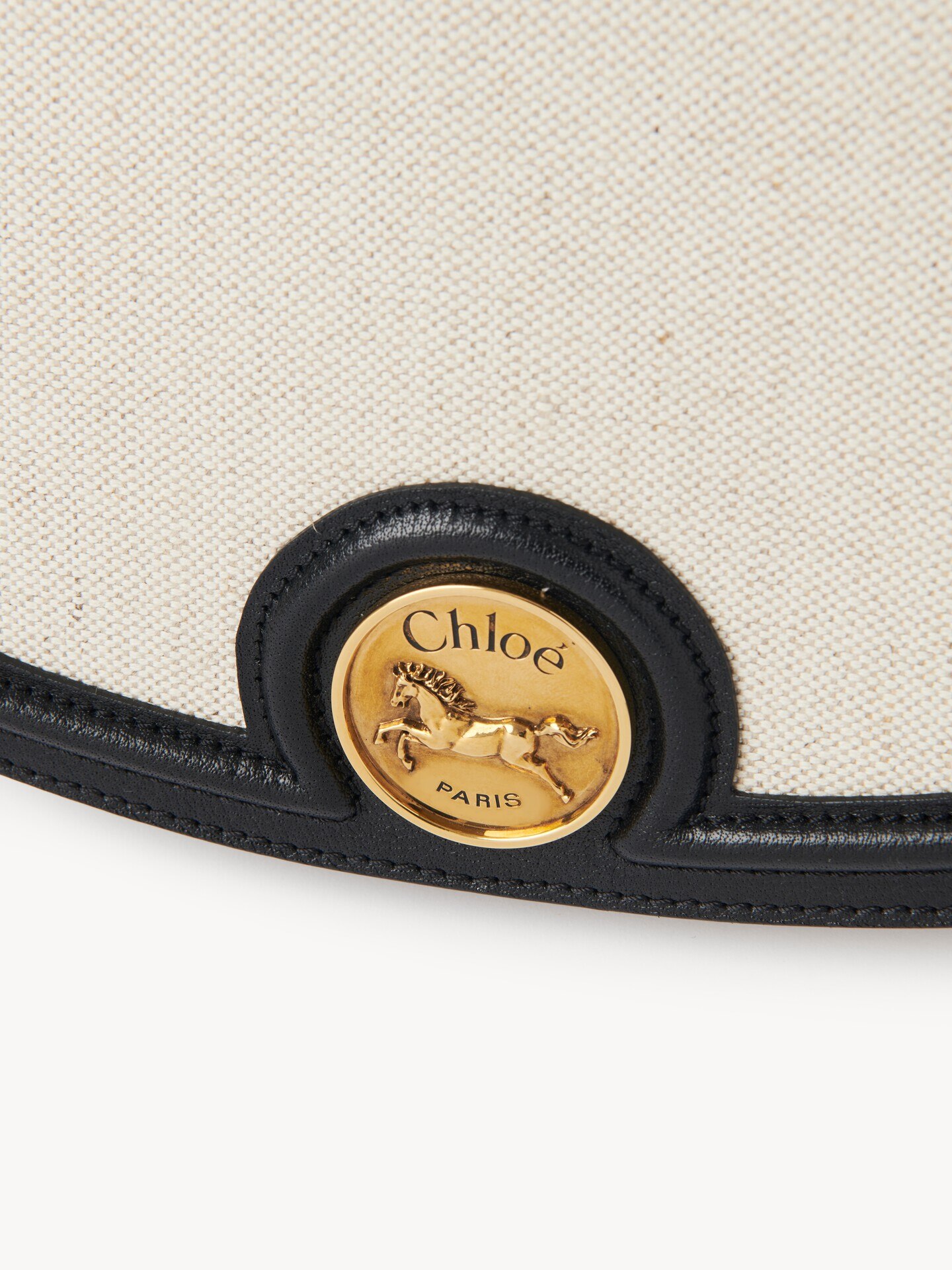 Horse Medal saddle bag in canvas & grained leather - 7