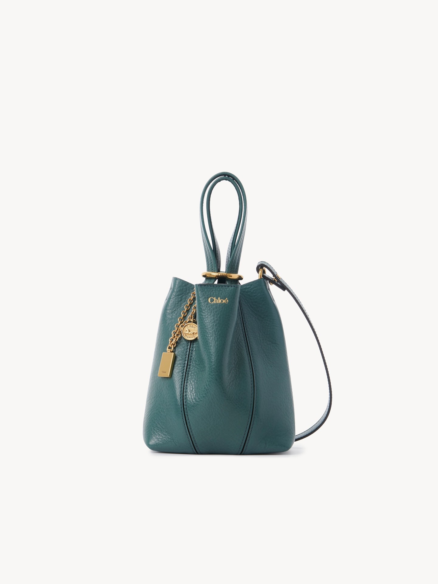 Small Chloé Spin tote bag in grained leather - 2