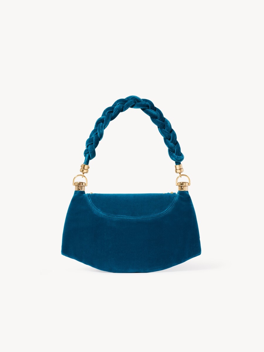 Small Marcie Foulard hobo bag in velvet with studs - 4