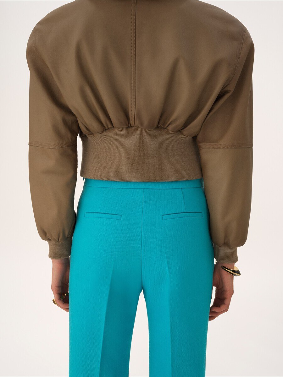 Cropped blouson in leather - 9