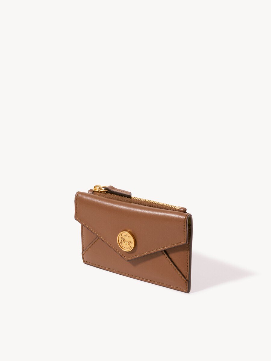Small Envelope purse with card slots in soft & suede leather - 3
