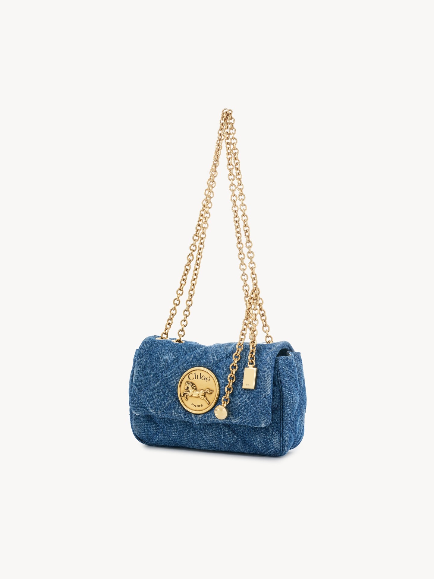 Bolso de hombro peque&ntilde;o Chlo&eacute; Heritage de tejido vaquero - 4