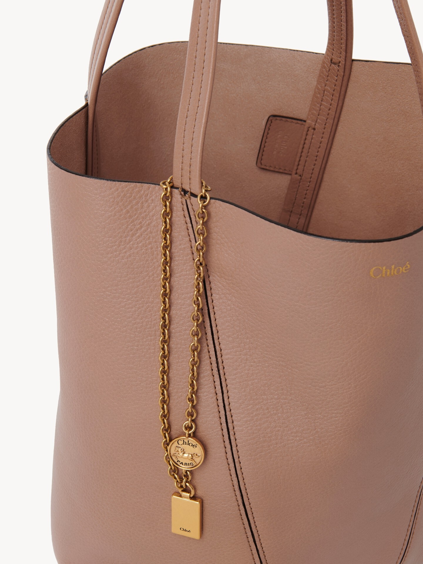 Chloé Spin tote bag in grained leather - 6