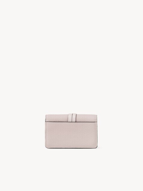 Alphabet card holder in grained leather