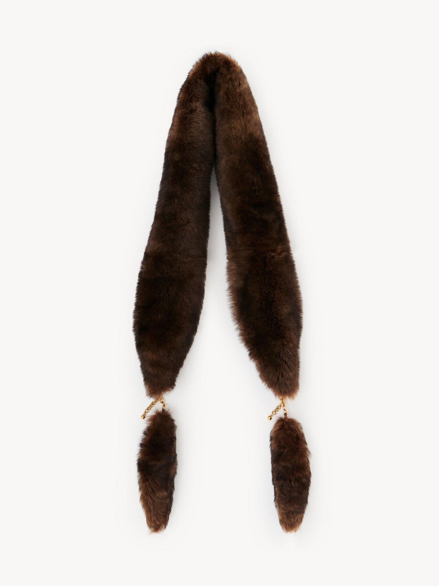 Bufanda Chlo&eacute; Chain Tails de cuero de borrego - 2