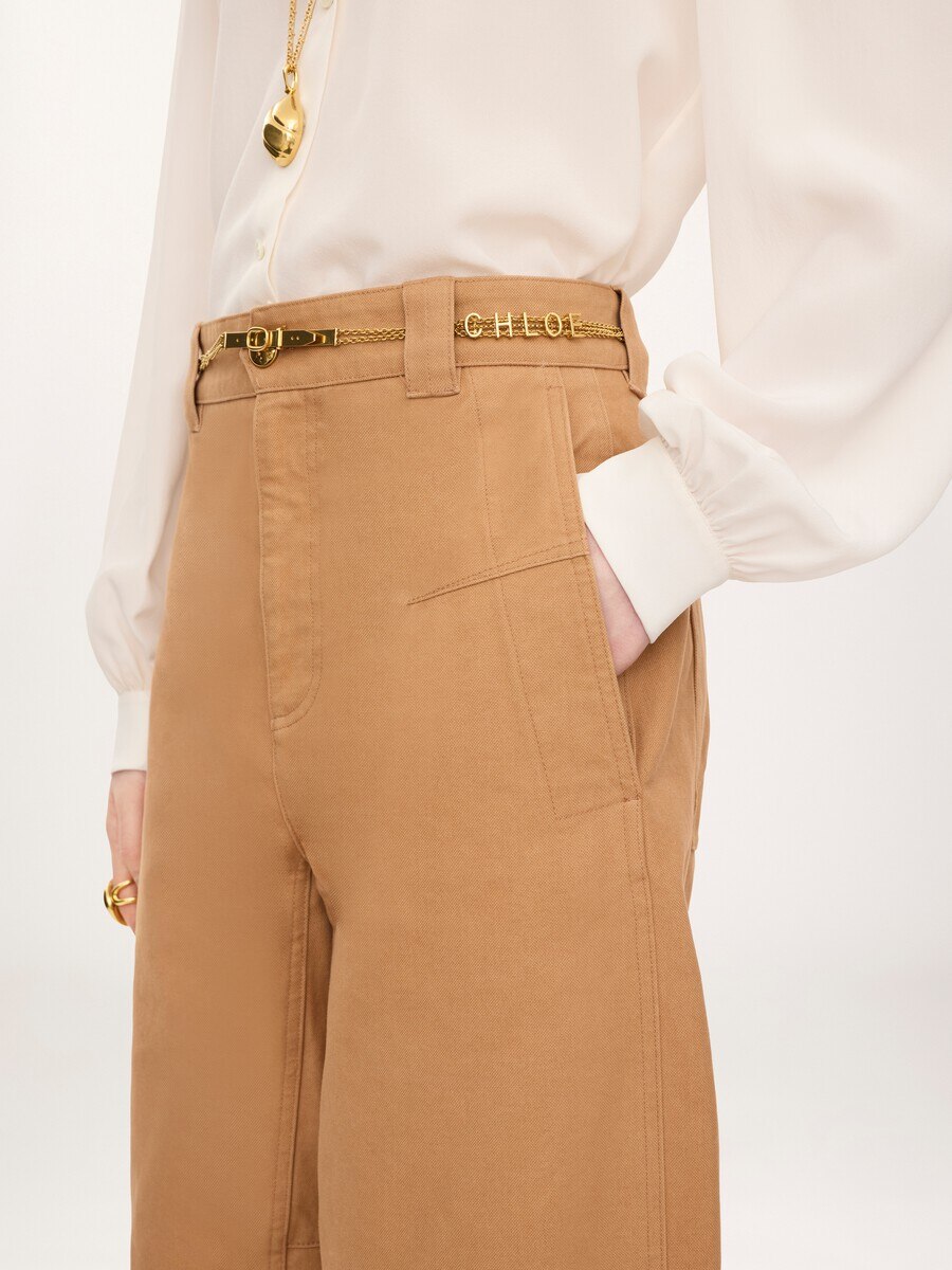 Barrel pants in cotton canvas - 6