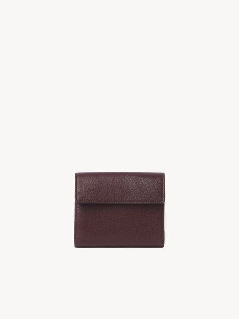 Small Envelope tri-fold wallet in grained leather
