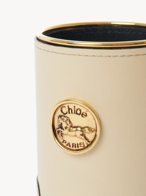 Estuche de perfume de cuero brillante