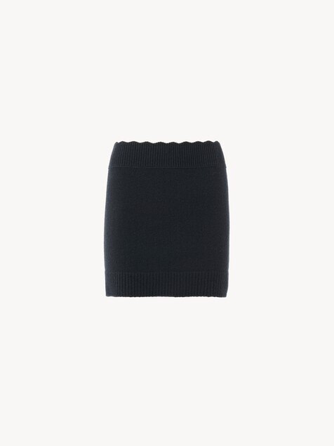 Fitted mini skirt in a wool & cashmere knit