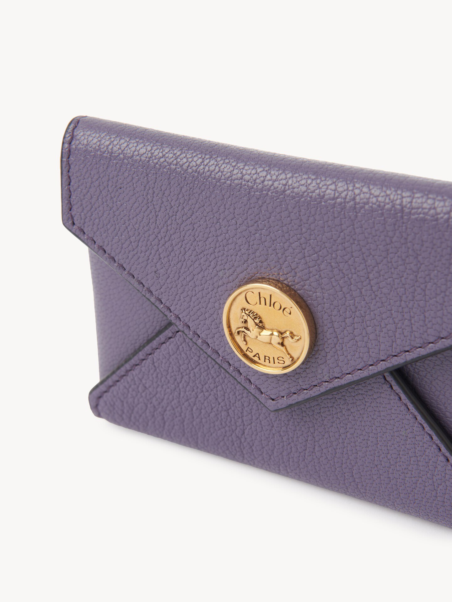 Envelope card holder in grained leather - 6