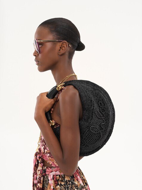 Bolso hobo Summer Banana de rafia