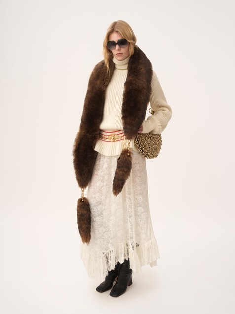 Oversized logo turtleneck jumper in a wool & mohair knit