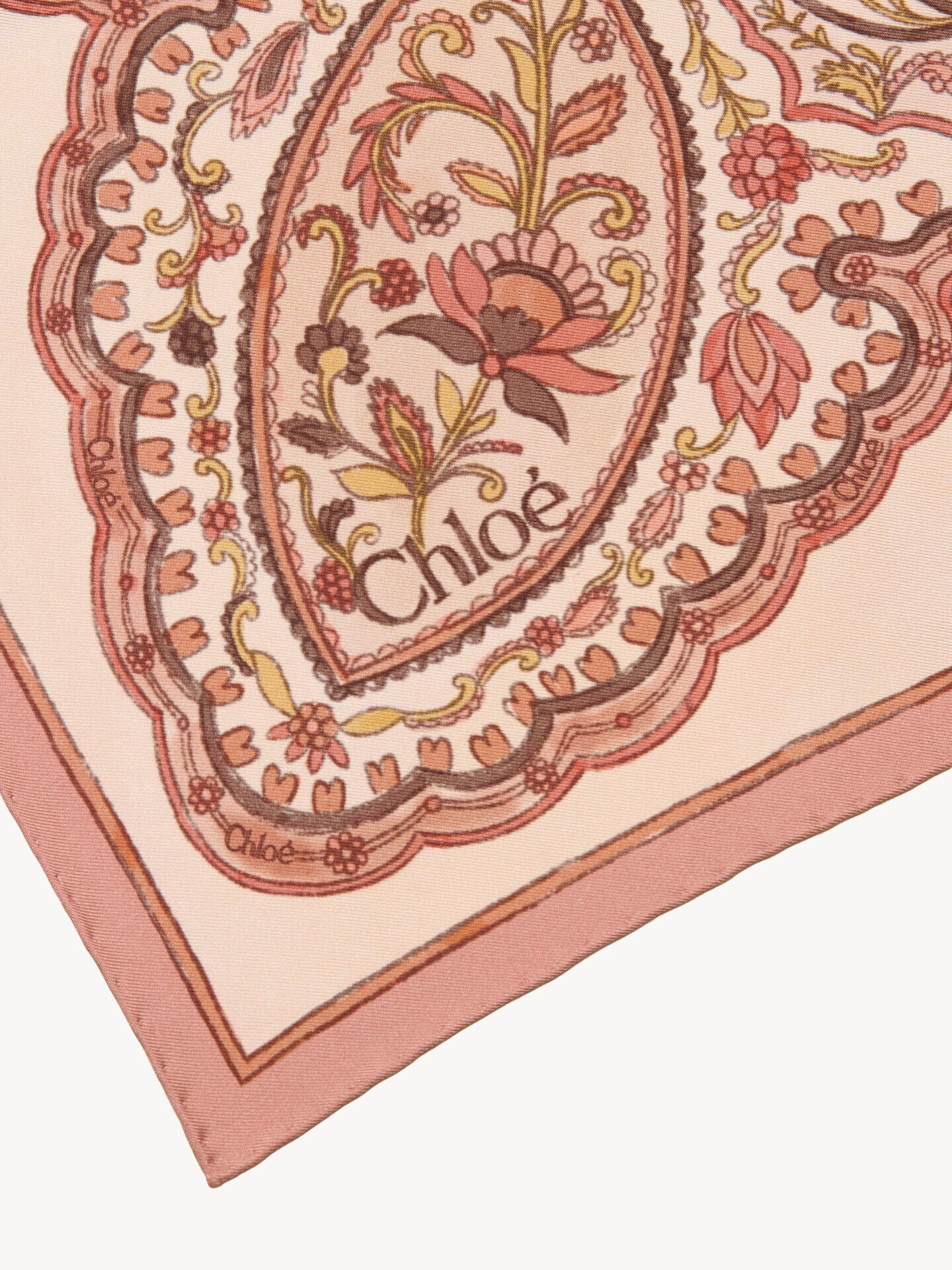 The Chloé Paisley square scarf in silk twill - 4