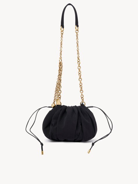 Chlo&eacute; Pliss&eacute; shoulder bag with chain in nylon