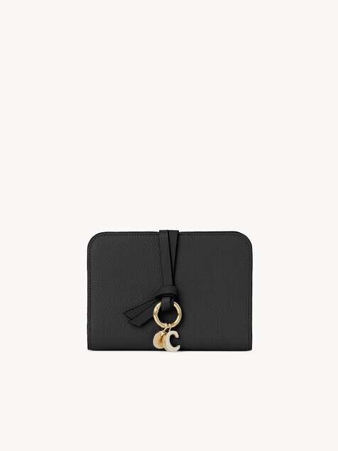 Alphabet bi-fold wallet in grained leather