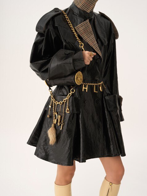 Ch&acirc;teau Treasures shoulder bag in grained leather