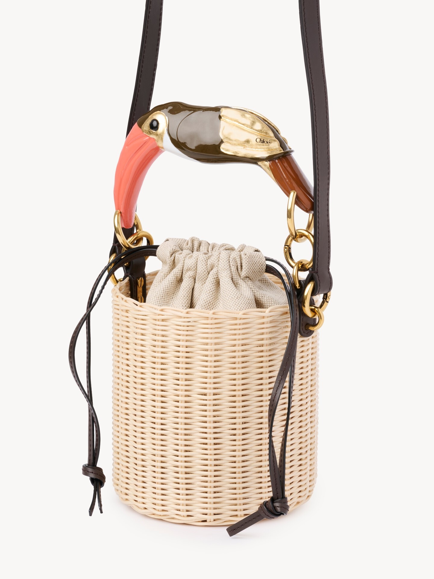 Chlo&eacute; Tropicus bucket bag in wicker - 4