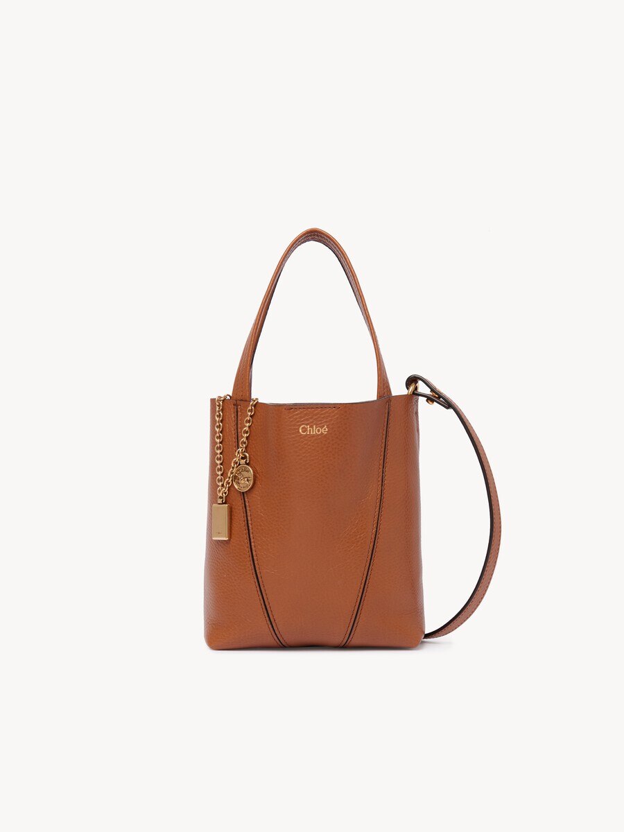 Small Chlo&eacute; Spin tote bag in grained leather - 1