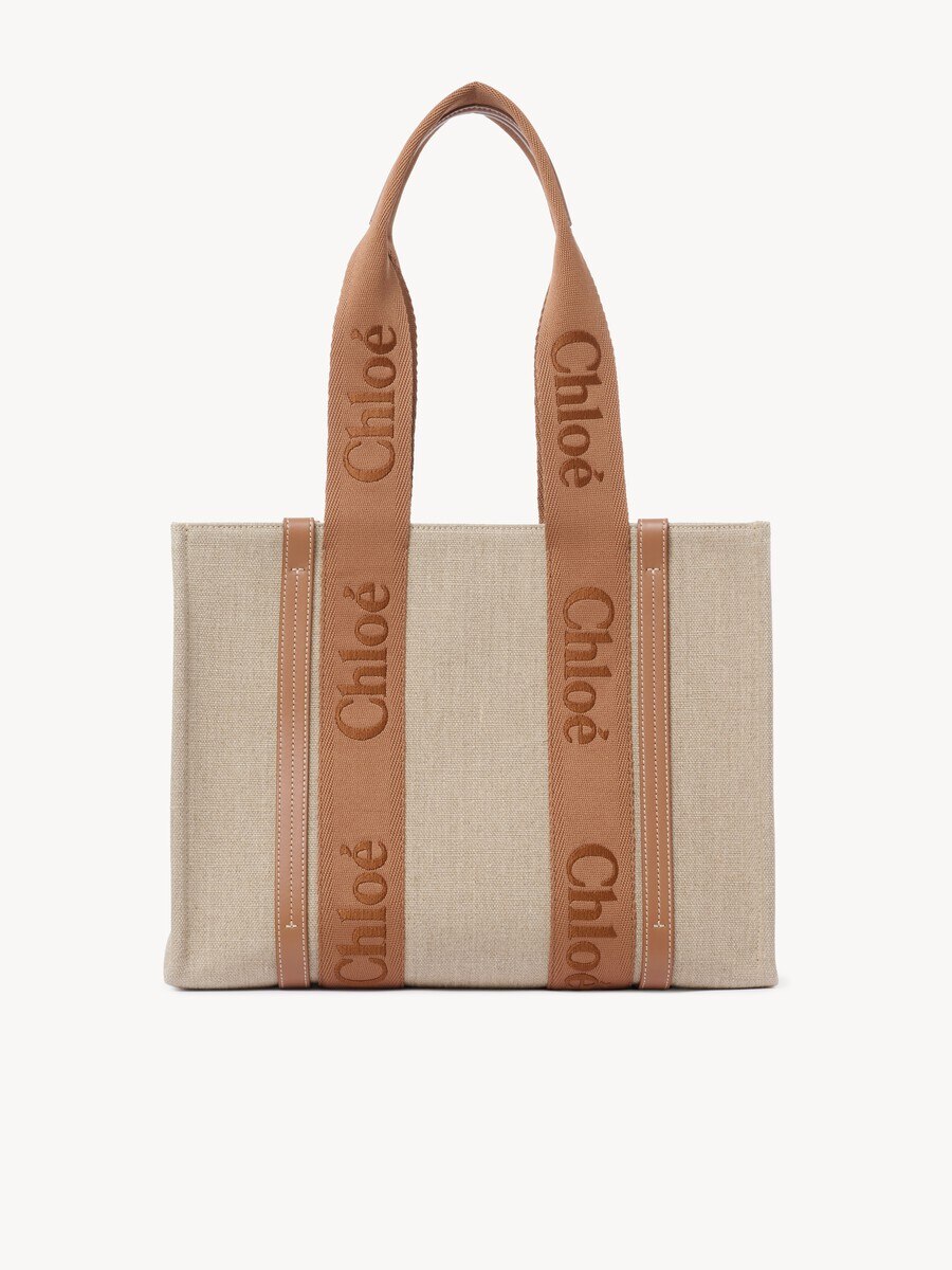 Bolso tote Woody de lino - 5