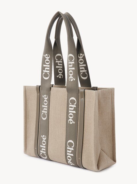 Woody tote bag in linen