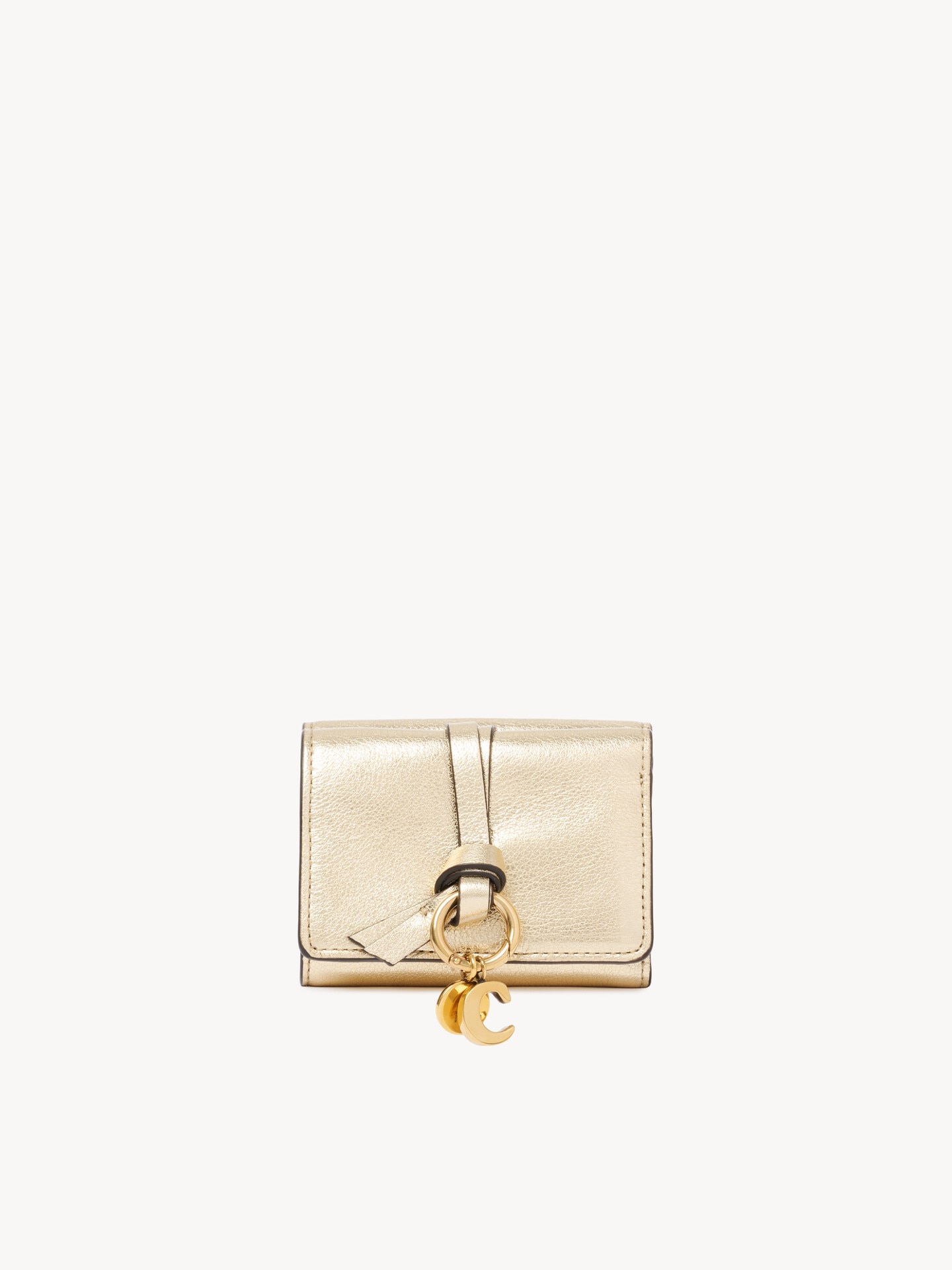 Mini Alphabet tri-fold in metallic leather - 2