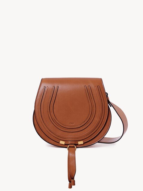 Marcie saddle bag in shiny leather